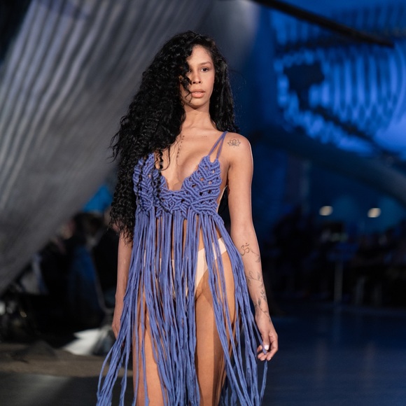 Handmade Macramé Rope Dress - Picture 1 of 16